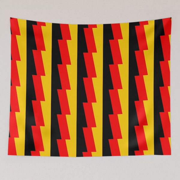 Item preview, Stripy Zig Zag Pattern (Gold, Red & Black) designed and sold by Samboid.