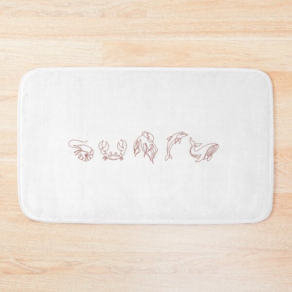 Item preview, Egold - single line drawing stickers - whale, dolphin, octopus, crab, shrimp designed and sold by guaka-molly.