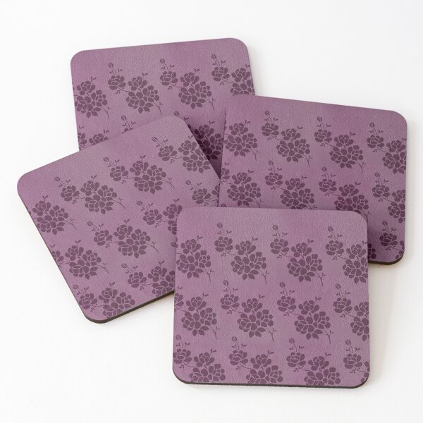 Item preview, Faux Leather Print Pink Background Black Flower designed and sold by wavethreat.