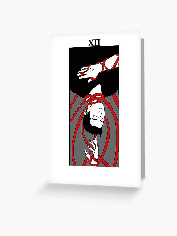 Carte De Vœux Sterek La Carte De Tarot De L 39 Homme Pendu Par Benaya Trash Redbubble