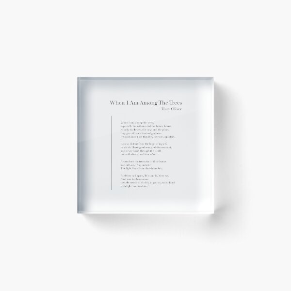 Item preview, When I Am Among The Trees by Mary Oliver designed and sold by wisemagpie.