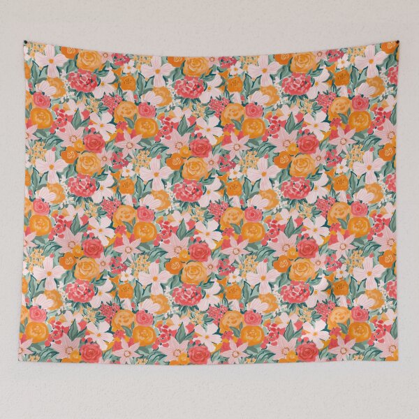 Item preview, Gouache flowers seamless pattern. Romantic floral female  print. designed and sold by Alenka Karabanova.