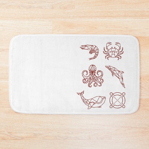 Item preview, Egold - geometric drawing stickers - whale, dolphin, octopus, crab, shrimp designed and sold by guaka-molly.