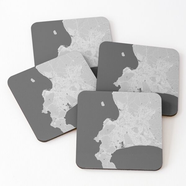 Item preview, Cape Town minimalistic map monochrome gray designed and sold by softlycarol.
