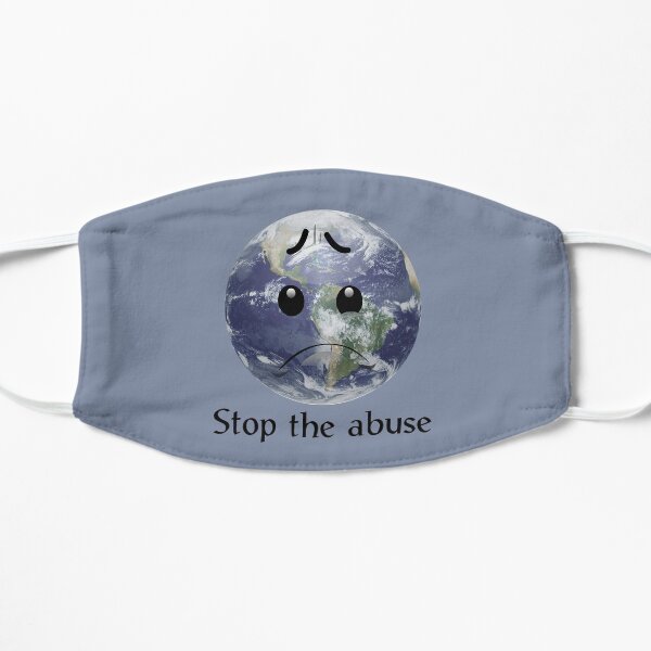 Traurige Erde - heller Hintergrund Flache Maske