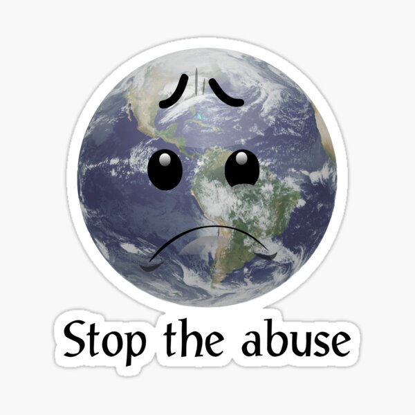 Traurige Erde - heller Hintergrund Sticker