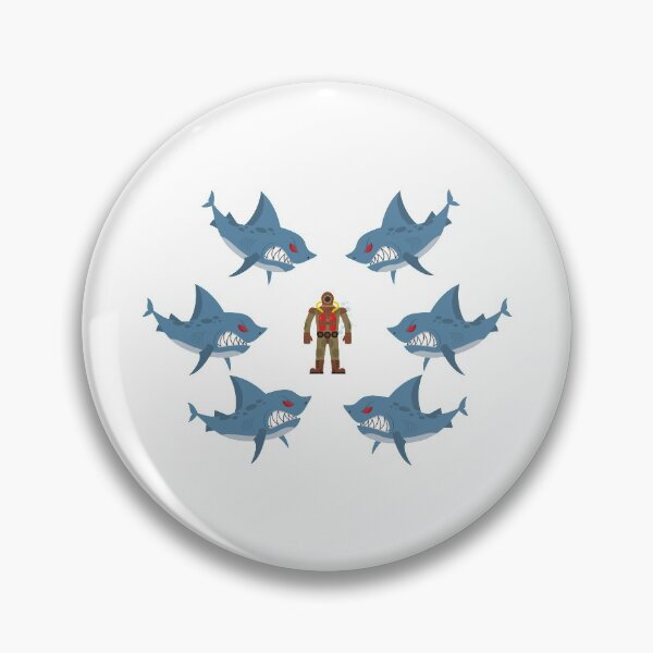 Item preview, Scuba Diver Surrounded Sharks designed and sold by treasure-crafts.