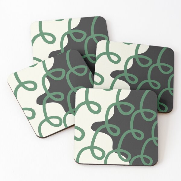 Item preview, Squiggly Minimalist Pattern Green designed and sold by ckylin.