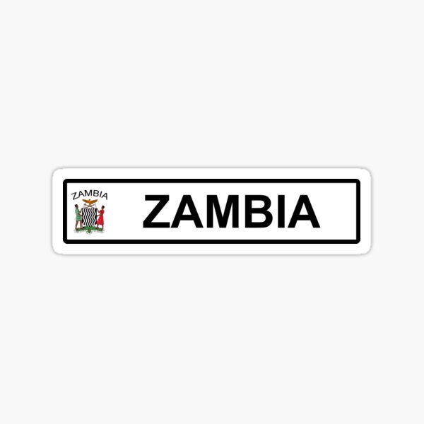"Zambia License Plate" Sticker for Sale by Twarrior Redbubble