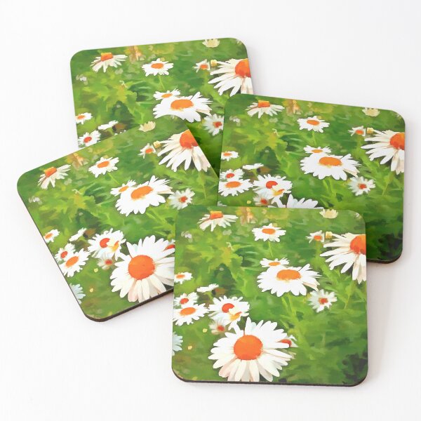 Item preview, Artistic Bright and Colorful White Garden Daisies v4 designed and sold by taiche.