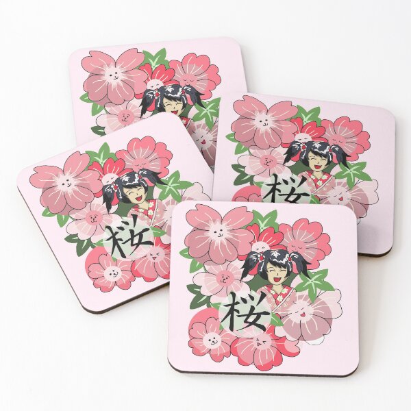 Item preview, Cute sakura with sakura flower kanji designed and sold by CuisineCat.