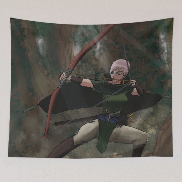 Item preview, RPG Video Game Anime Fantacy Wood Elf Archer designed and sold by johnmgr21.