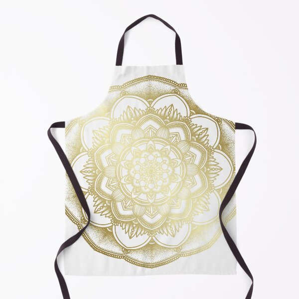 Item preview, Gold floral mandala designed and sold by felinefeelings.