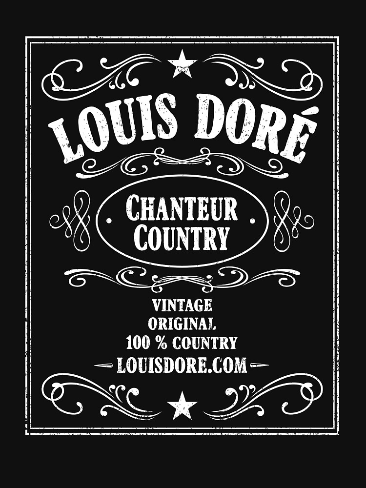 « LOUIS DORÉ CHANTEUR COUNTRY LOGO WHISKY BLANC » par LouisDore