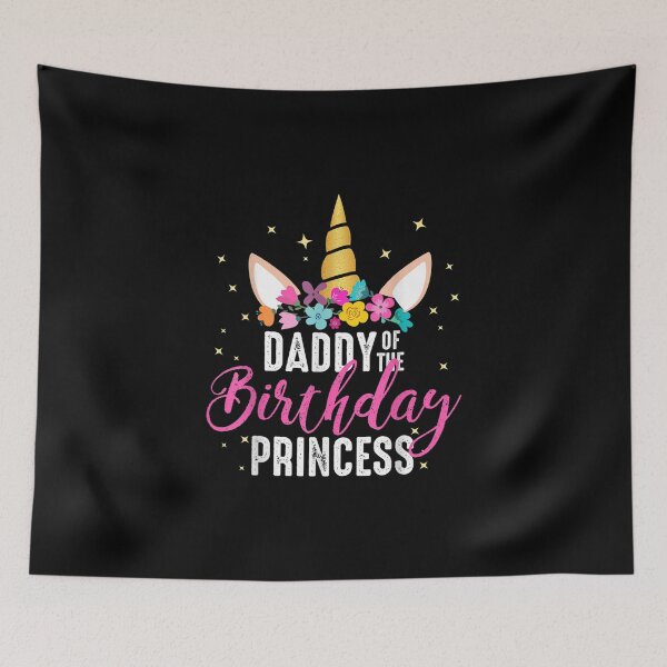 Item preview, Unicorn Cute Girl Daddy Of The Birthday Princess Birthday designed and sold by AlexaUSA.