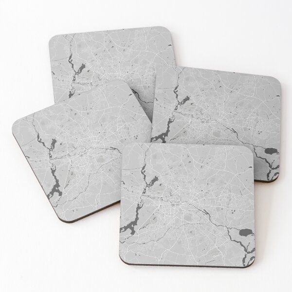 Item preview, Berlin minimalistic map monochrome gray designed and sold by softlycarol.