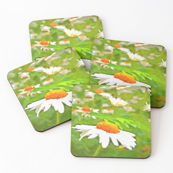 Item preview, Artistic Bright and Colorful White Garden Daisies  v5 designed and sold by taiche.