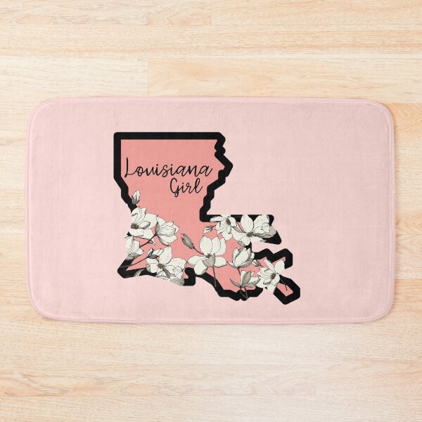 Item preview, Louisiana girl State Sticker with White magnolias designed and sold by LeahsColorBox.