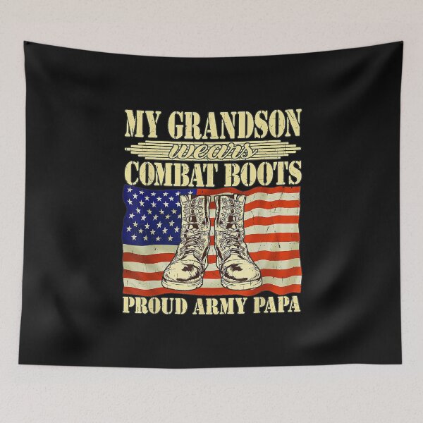 Item preview, My Grandson Wear Combat Boots | Proud Army Papa | He Protect Our Freedom | Gift Idea | Gift For Grandpa | Gift For Son | Gift For Grandson designed and sold by LanPhan.