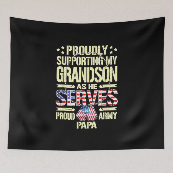 Item preview, Proudly Supporting My Grandson As He Serves | Proud Army Papa | Gift Idea | Gift For Grandpa | Gift For Son | Gift For Grandson designed and sold by LanPhan.