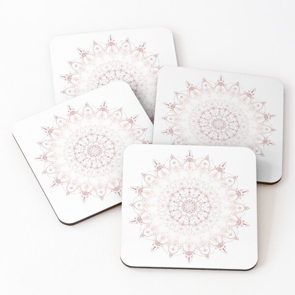 Item preview, Rose gold pink floral mandala designed and sold by felinefeelings.