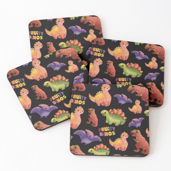 Item preview, Fruity Dinos (Black) designed and sold by mofuseasons.