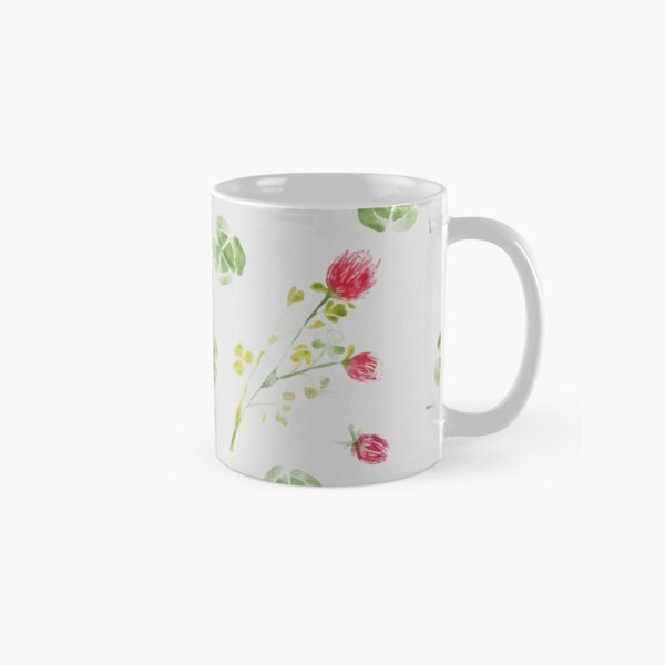 Watercolor clovers - pattern Classic Mug