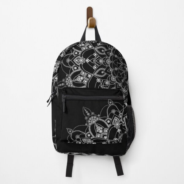 Aperçu de l'œuvre Mandala floral argenté créée et vendue par felinefeelings.