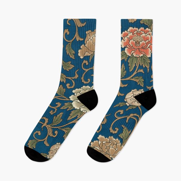Item preview, Royal Blue Floral Pattern - Vintage Japanese Textile designed and sold by elevens.