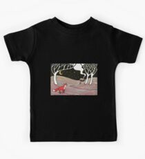 Stargazing - Fox in the Night - original linocut by Francesca Whetnall Kids Tee