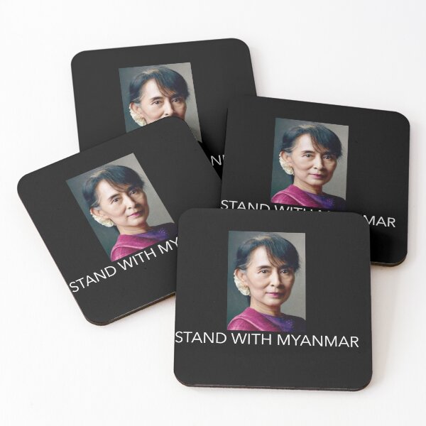 Item preview, Stand with Myanmar (white on black) designed and sold by Eranot.