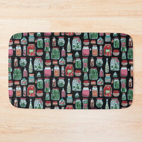 Item preview, Variety of Fruits and Vegetables in Jars Pattern designed and sold by Alicia Chee.