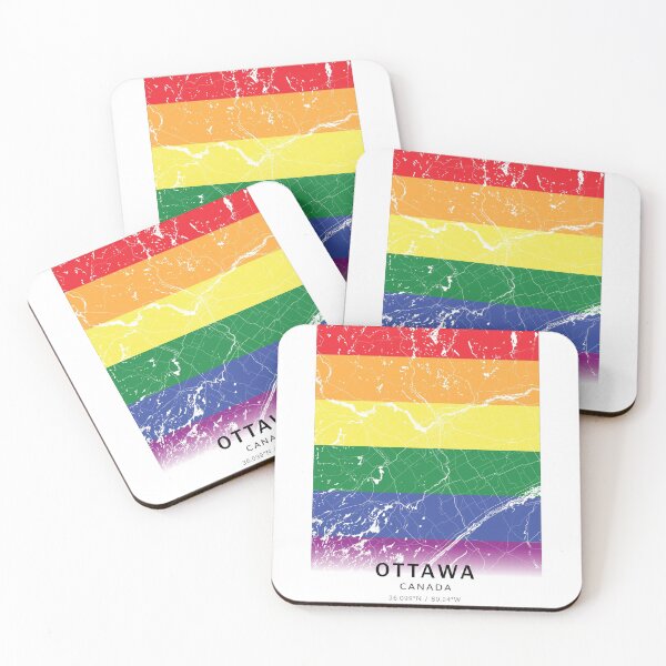 Item preview, Ottawa LGBT Rainbow Pride city map, parade gay, lesbian, transgender, bisexual, non-binary, queer, pansexual designed and sold by ArtsyloShop.