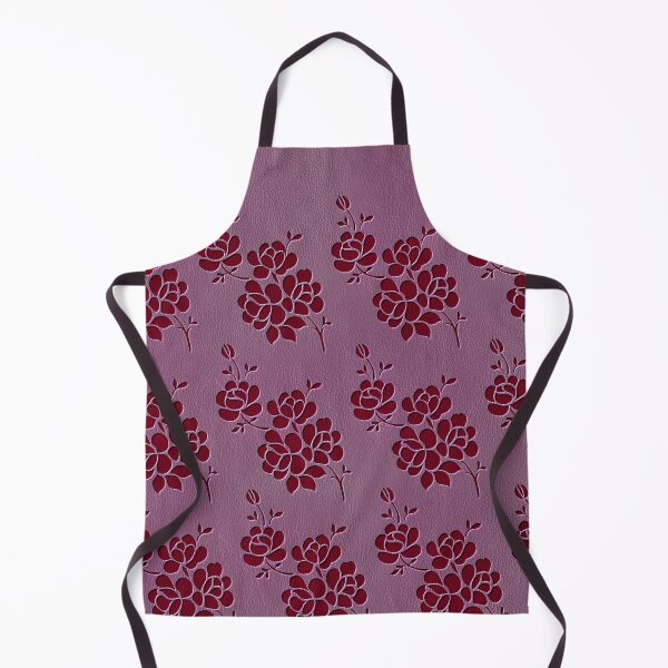 Item preview, Faux Leather Embossed Print Pink Leather Black Flower designed and sold by wavethreat.