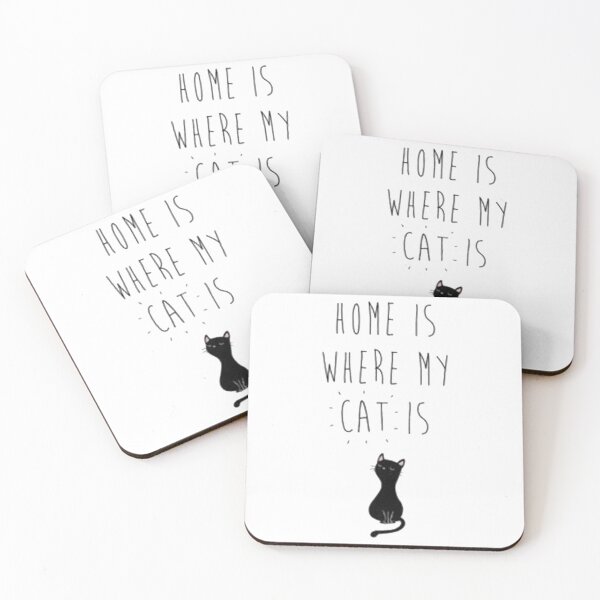 Item preview, Home Is Where Your Cat Is - funny cats, gift for cats lover designed and sold by Re Ka.