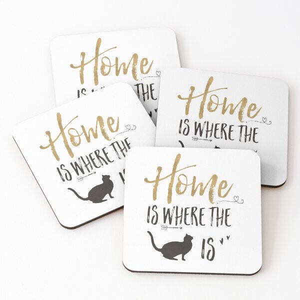 Item preview, Home Is Where Your Cat Is - funny cats, gift for cats lover designed and sold by Re Ka.