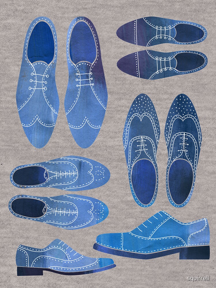 Blue Brogue Shoes by squirrell