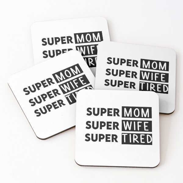 Artikelvorschau, Super Mutter Super Frau Super müde süße Herzen Muttertag lustiges Geschenk entworfen und verkauft von Heddar Badreddine.