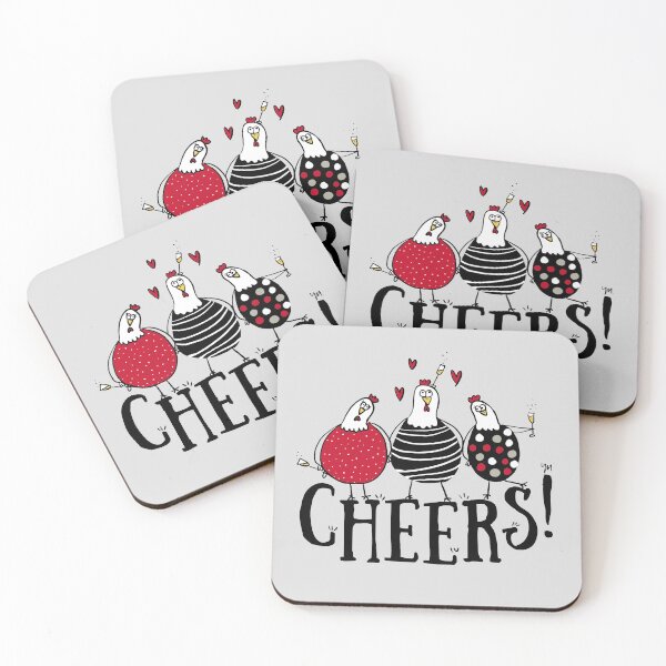 Item preview, Cheeese: Funny tipsy Prosecco chickens designed and sold by Ling2021.