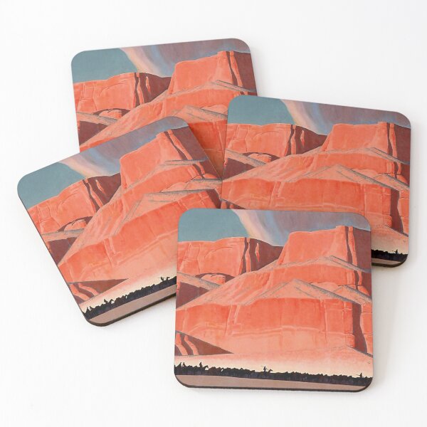 Item preview, “Red Butte With Mountain Men” by Maynard Dixon designed and sold by PatricianneK.