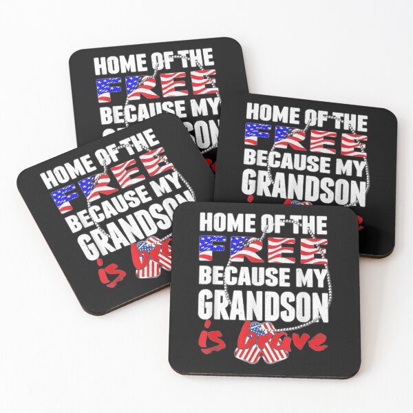 Item preview, Home Of The Free Because My Grandson Is Brave  | Gift Idea  | Gift For Grandma | Gift For Grandpa | Gift For Son | Gift For Grandson designed and sold by LanPhan.