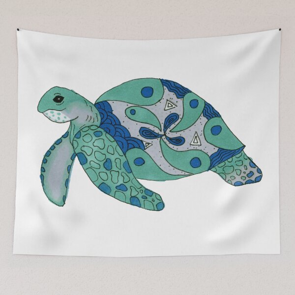 Item preview, Paisley turtle, white designed and sold by Sonderblume.