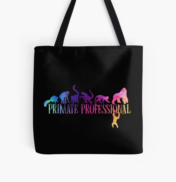 Primatenprofi - Regenbogen Allover-Print Tote Bag