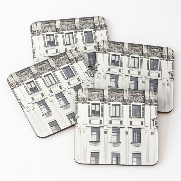 Item preview, Whte facade with faces designed and sold by alinamiryuk.