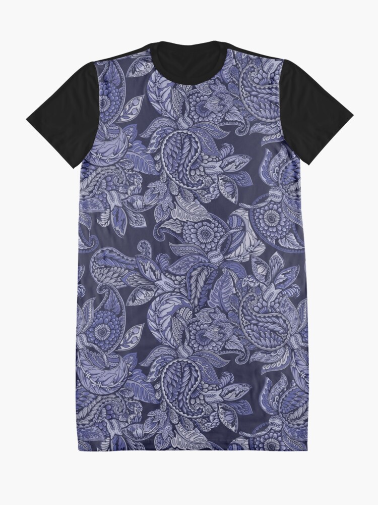 Alternate view of Paisley Dream - indigo Graphic T-Shirt Dress