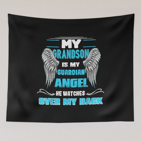 Item preview, My Grandson Is My Guardian Angel, He Watches Over My Back | Gift Idea | Gift For Grandpa | Gift For Grandma | Gift For Son | Gift For Grandson designed and sold by LanPhan.