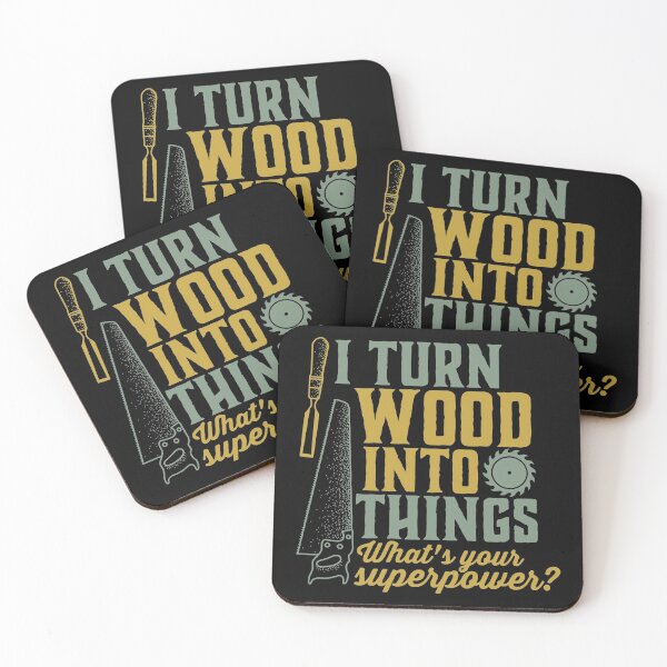 Item preview, I Turn Wood Into Things Funny Woodworker Carpenter designed and sold by Vlashilo.