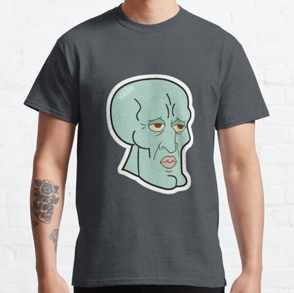 Handsome Squidward paint Classic TShirt for Sale by HawkFanDecor   Redbubble