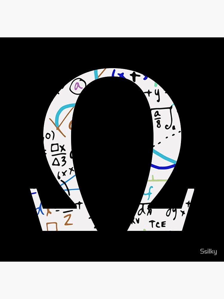 omega math symbole with math table theme Art Print