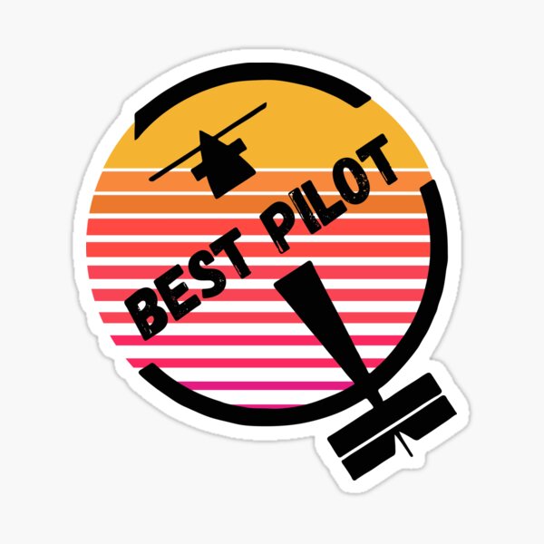 Item preview, Best Pilot - Retro Sunset Vintage Plane Design designed and sold by Vintage-TM.